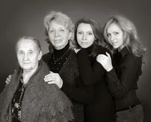 photo of different generations of women