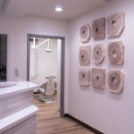 9 circle like art design in the wall